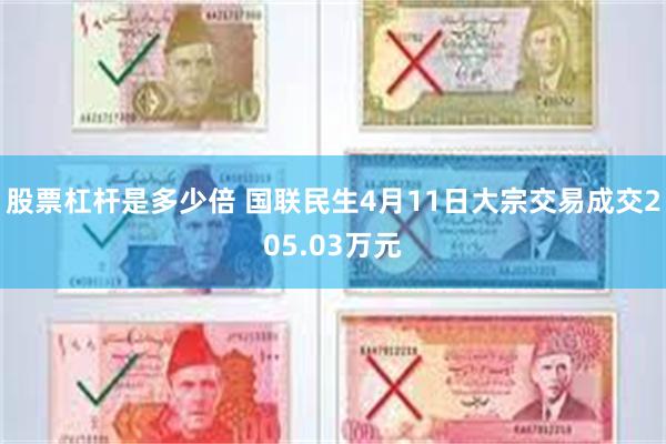 股票杠杆是多少倍 国联民生4月11日大宗交易成交205.03万元