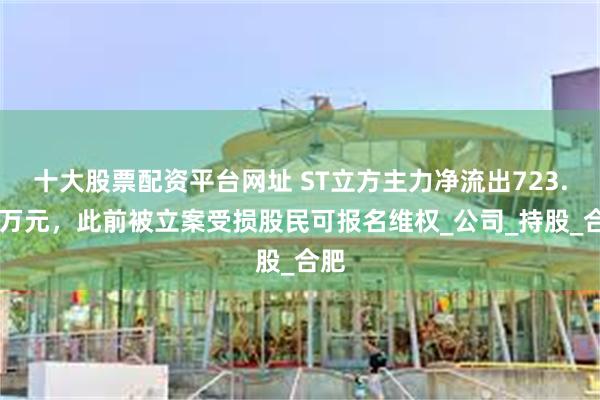 十大股票配资平台网址 ST立方主力净流出723.85万元，此前被立案受损股民可报名维权_公司_持股_合肥