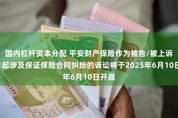 国内杠杆资本分配 平安财产保险作为被告/被上诉人的1起涉及保证保险合同纠纷的诉讼将于2025年6月10日开庭