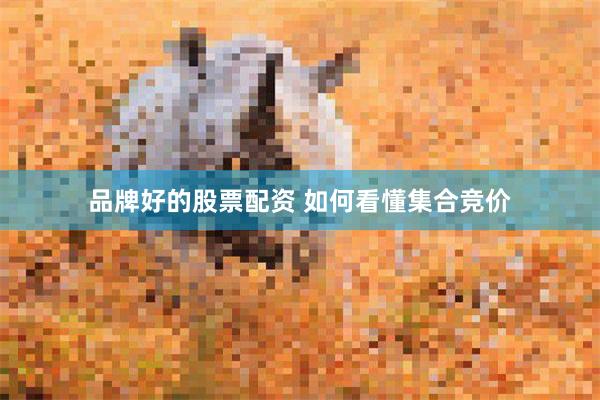 品牌好的股票配资 如何看懂集合竞价
