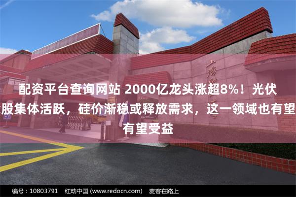 配资平台查询网站 2000亿龙头涨超8%！光伏概念股集体活跃，硅价渐稳或释放需求，这一领域也有望受益